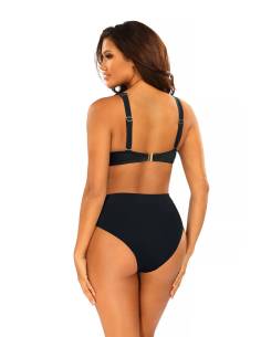 Strój kąpielowy dwuczęściowy figi pełne czarny wzór... 2