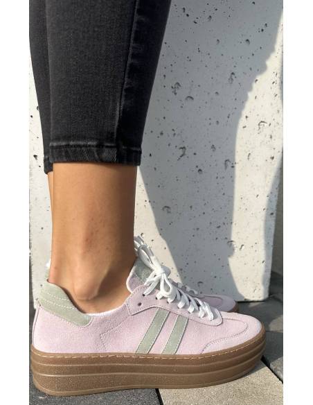 Fiolet trampki oldschool skóra naturalna kauczukowa podeszwa Kampa N1068S4