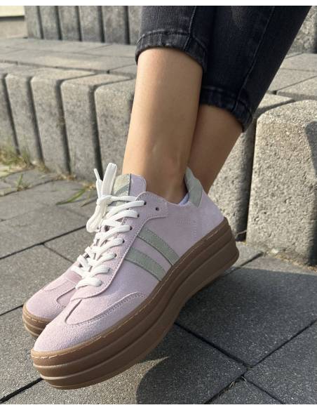 Fiolet trampki oldschool skóra naturalna kauczukowa podeszwa Kampa N1068S4