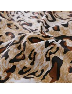 Ekskluzywna pościel beżowa z panterką Cotton World 100%... 2