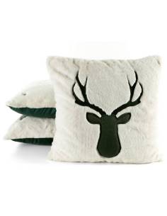 Poszewka dekoracyjna ecru świąteczna 45x45 zielony... 2