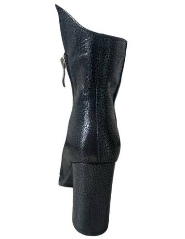 Botki damskie czarne granat brokat obcas słupek...