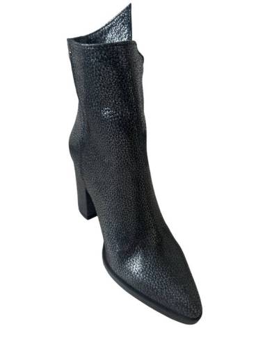 Botki damskie czarne granat brokat obcas słupek...