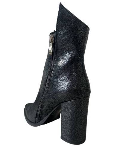 Botki damskie czarne granat brokat obcas słupek...