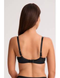 Biustonosz czarny semi soft półusztywniany koronka tiul... 2