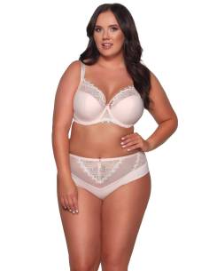 Figi damskie jasne różowe tiul haft koronka delikatne Ava... 2