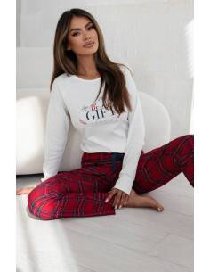 Piżama damska świąteczna bawełna długi rękaw i spodnie... 2