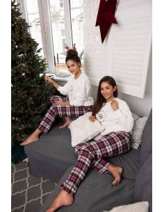 Piżama damska świąteczna ciepła długi rękaw i spodnie... 2