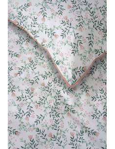 Ekskluzywna biało różowa pościel z bawełnianego perkalu... 2