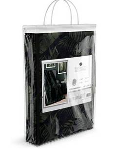 Koc czarno zielony ze wzorem bawełniany akryl 150x200... 2