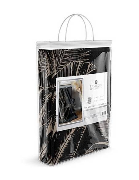Koc czarno beżowy 150x200 miękki ciepły miły prezent gift Detexpol 109JB