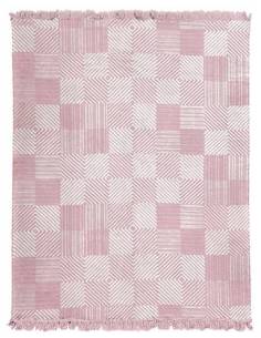 Koc różowo biały 150x200 miękki ciepły miły prezent gift... 2