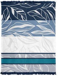 Koc szaro biało niebieski 150x200 miękki ciepły miły... 2