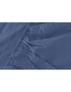 Prześcieradło niebieskie z gumką microsatyna satynowe... 2