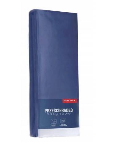 Prześcieradło ciemnoniebieskie z gumką...