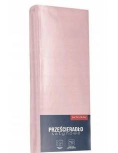 Prześcieradło różowe z gumką microsatyna satynowe wygodne... 2