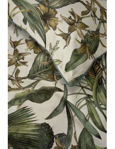 Ekskluzywna zielono kremowa pościel z bawełnianego... 2