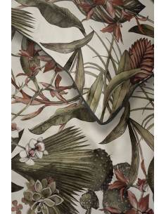 Ekskluzywna zielono kremowa z akcentem różowego pościel z... 2