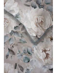 Ekskluzywna beżowo biała z bawełnianego perkalu... 2