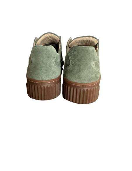 Adidasy zielone oliwka skórzane skóra zamsz kauczukowa podeszwa N1141S2 MUST HAVE