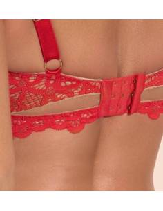 Biustonosz koronkowy czerwony miękki nie usztywniany soft... 2