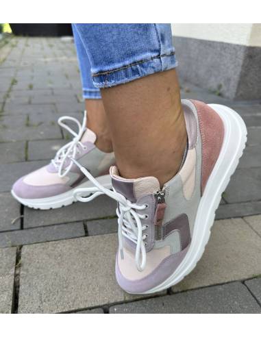 Buty sortowe, adidasy multicolor skóra...