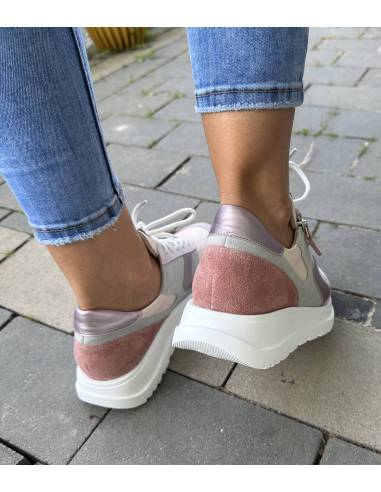 Buty sortowe, adidasy multicolor skóra...