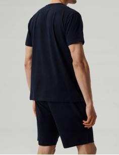 Piżama męska granatowa bawełniana krótki rękaw spodenki... 2