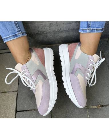 Buty sortowe, adidasy multicolor skóra...