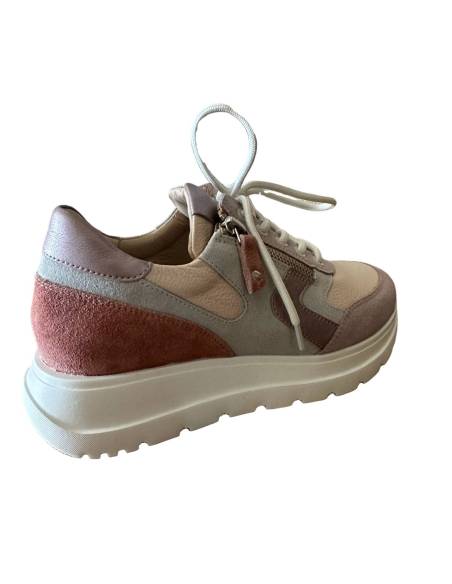 Buty sortowe, adidasy multicolor skóra naturalna ALMODI N819