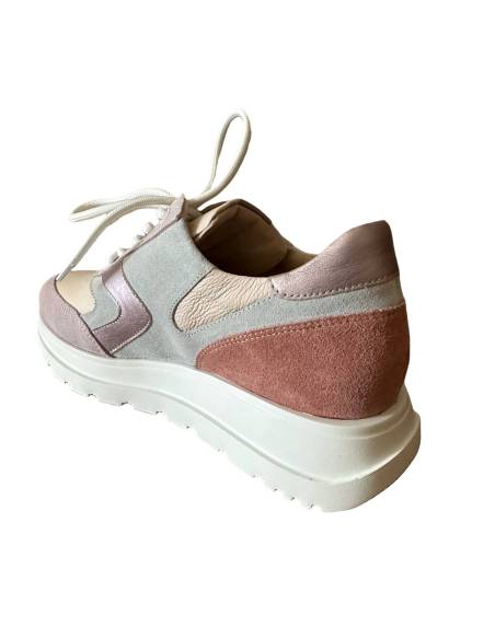 Buty sortowe, adidasy multicolor skóra naturalna ALMODI N819