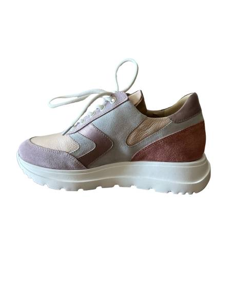 Buty sortowe, adidasy multicolor skóra naturalna ALMODI N819