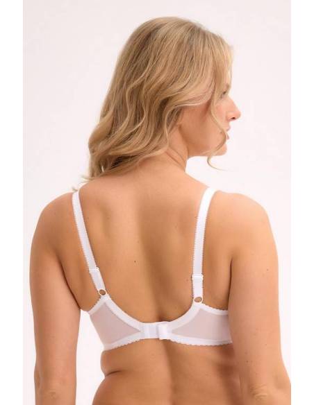 Biustonosz biały półusztywniany semi soft Gaia Isla 1228