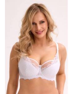 Biustonosz biały półusztywniany semi soft Gaia Isla 1228