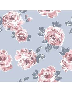 Piżama damska łososiowa 3/4 rękaw i spodnie print... 2