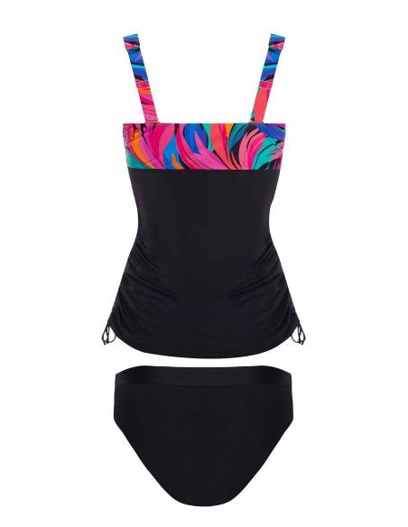 Strój kąpielowy tankini czarny ze wzorem usztywniany Self Marmaris 11