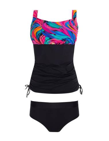 Strój kąpielowy tankini czarny ze wzorem usztywniany Self Marmaris 11