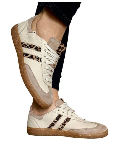 Adidasy beżowe panterka skóra naturalna...