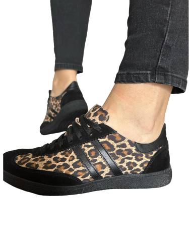 Adidasy czarne panterka skóra naturalna...