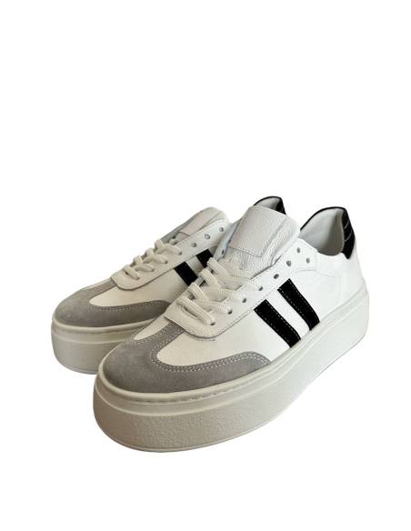 Adidasy damskie białe wyższa podeszwa sneakersy skórzane KAMPA N 1068S8