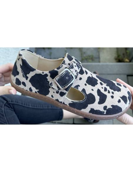Barefooty damskie łaciate beż brąz skóra naturalna wygodne Kampa N 1261