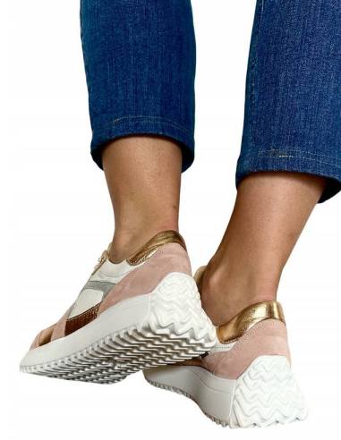 Adidasy damskie kolorowe sneakersy skórzane...