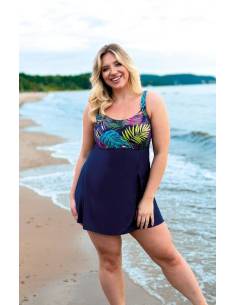 Strój kąpielowy tankini  granatowy dwuczęściowy top figi... 2