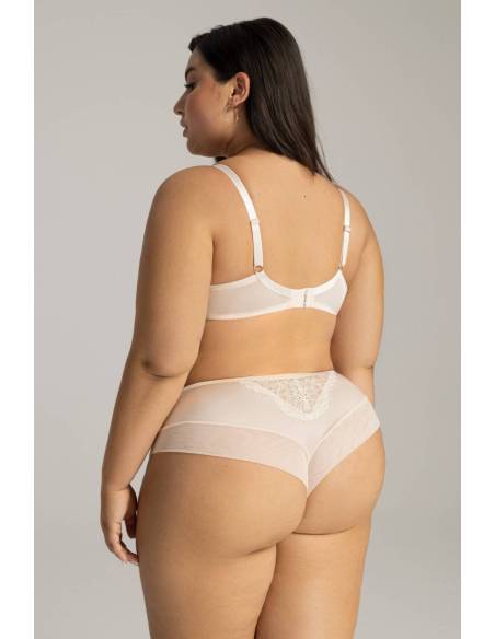 Biustonosz semi soft jasny ecru koronka kokardka Ava 2147 Marshmallow
