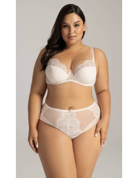 Biustonosz semi soft jasny ecru koronka kokardka Ava 2147 Marshmallow