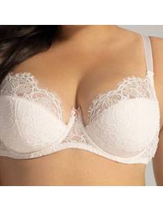 Biustonosz semi soft jasny ecru koronka kokardka Ava 2147... 2