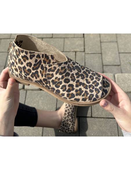 Mięciutkie saszki-sandały panterka skóra naturalna Exquisite 1222 julastyle