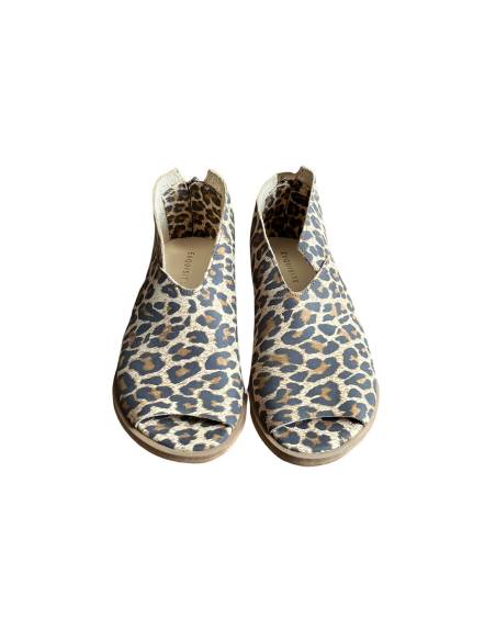 Mięciutkie saszki-sandały panterka skóra naturalna Exquisite 1222 julastyle