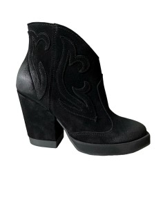 Botki skóra czarne 1483 kowbojki Exquisite 2