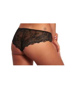 Figi czarne koronkowe bezszwowe niski stan Lupoline 2364/66 2